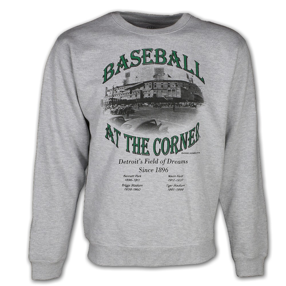 Baseball At The Corner Men's Crewneck Sweatshirt - Vintage Detroit  Collection