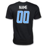 Custom Detroit Lions Men's Black Backer Long Sleeve T-Shirt 