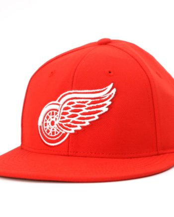 Detroit Red Wings Hat, Cap Snapback NHL Mitchell & Ness “Vintage”  Silver & Red