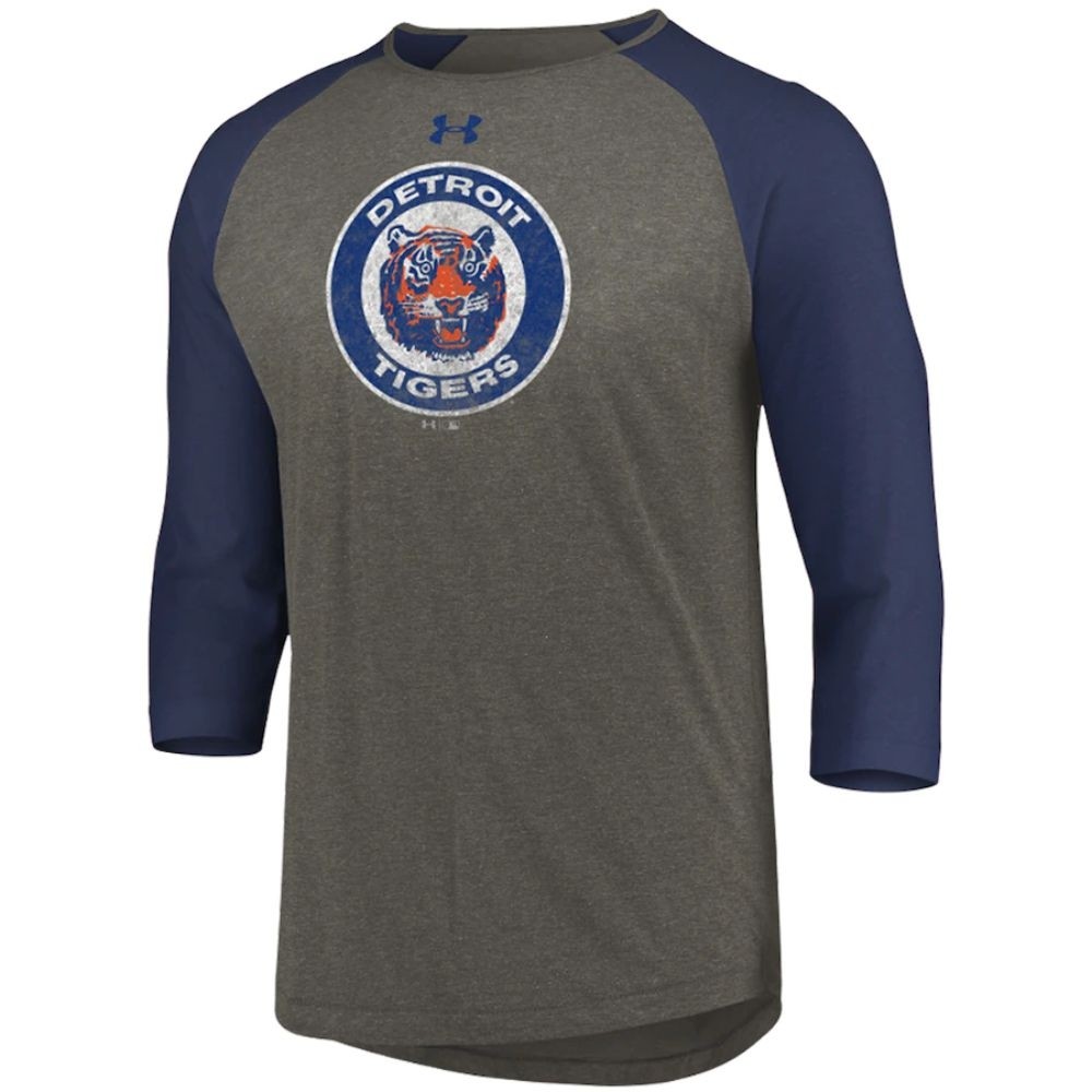 Detroit Tigers Men's Classic Logo Performance 3/4 Raglan T-Shirt - Vintage  Detroit Collection