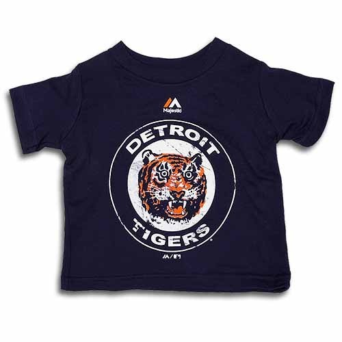Detroit Tigers Youth Navy Classic Logo T-Shirt - Vintage Detroit Collection