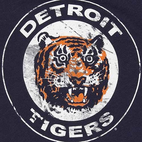 Detroit Tigers Navy Dog T-Shirt Tee - Large