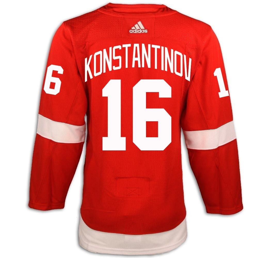 Vladimir Konstantinov #16 Detroit Red Wings Adidas Home Primegreen  Authentic Jersey - Vintage Detroit Collection