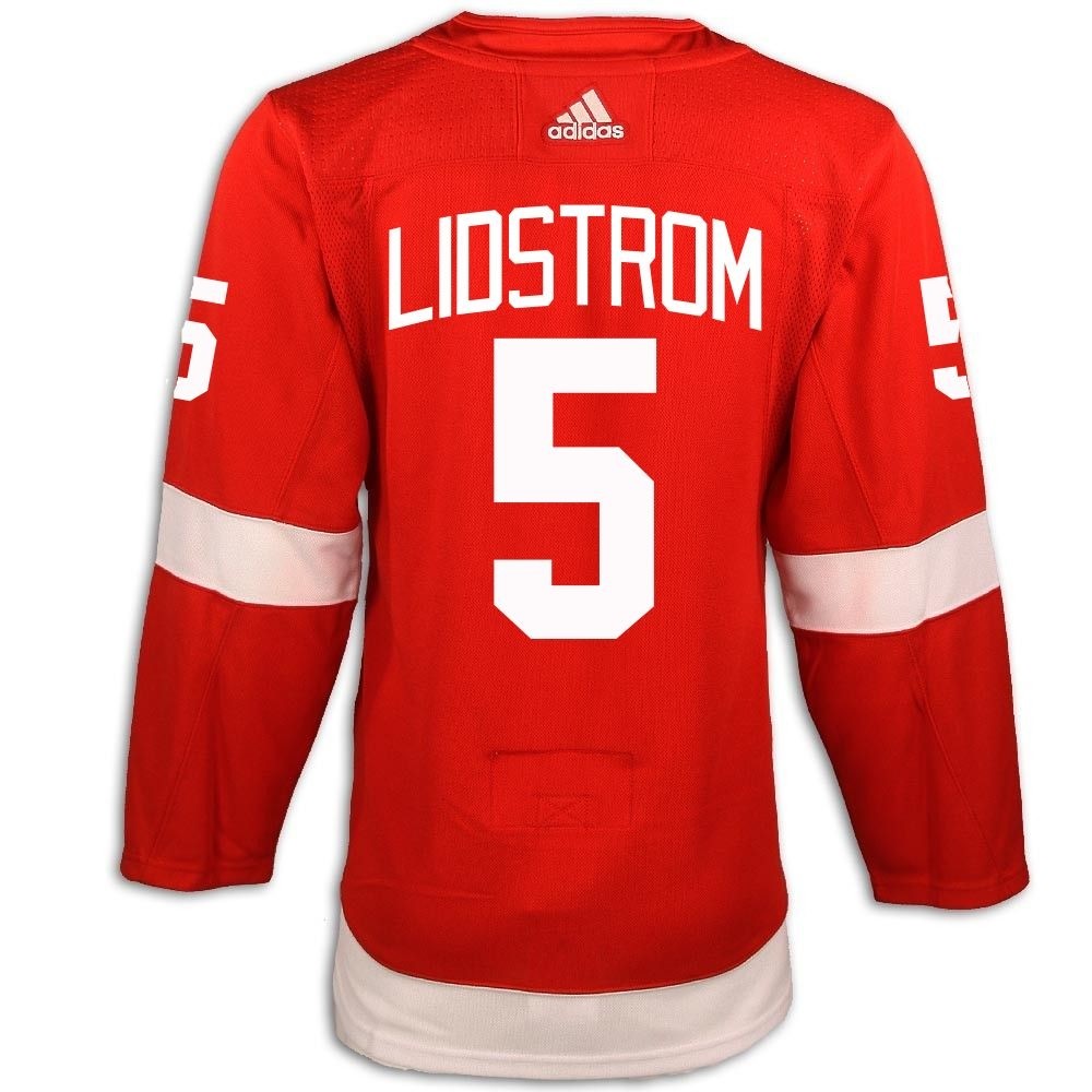 Nicklas Lidstrom #5 C Detroit Red Wings Adidas Home Primegreen Authentic  Jersey - Vintage Detroit Collection