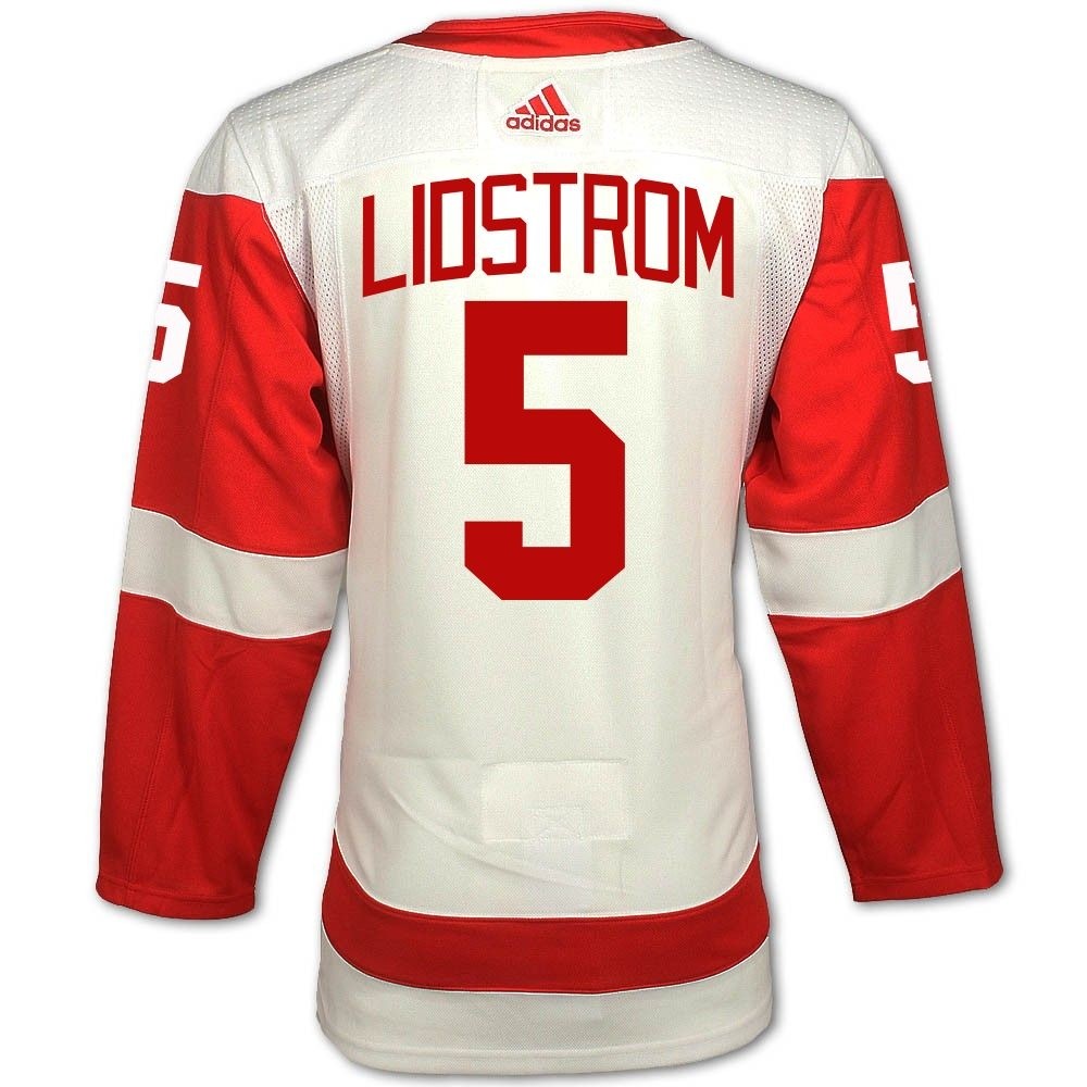 Nicklas Lidstrom #5 C Detroit Red Wings Adidas Road Primegreen Authentic  Jersey - Vintage Detroit Collection