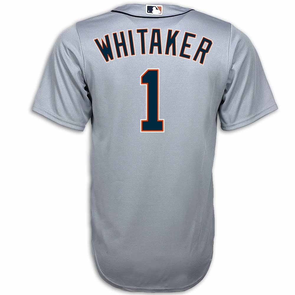 Whitaker #1 Detroit Tigers Men's Nike Road Replica Jersey by Vintage Detroit Collection