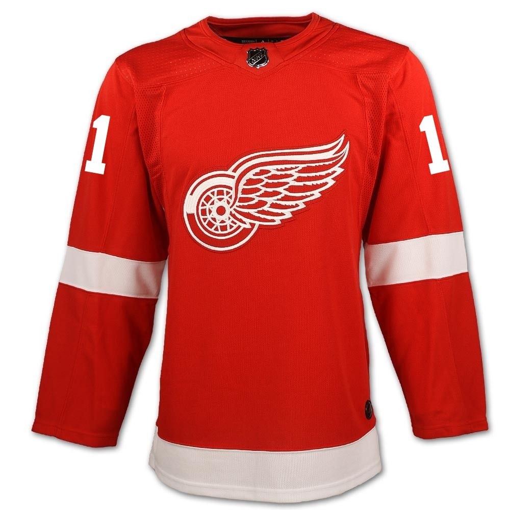 Filip Zadina #11 Detroit Red Wings Adidas Home Primegreen Authentic Jersey  - Vintage Detroit Collection