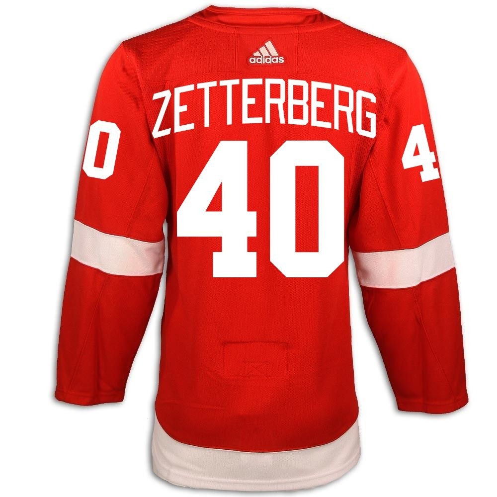 Henrik Zetterberg #40 C Detroit Red Wings Adidas Home Primegreen Authentic  Jersey - Vintage Detroit Collection