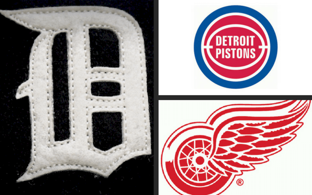 Detroit Tigers Lions Pistons Red Wings 4 teams sports circle logo