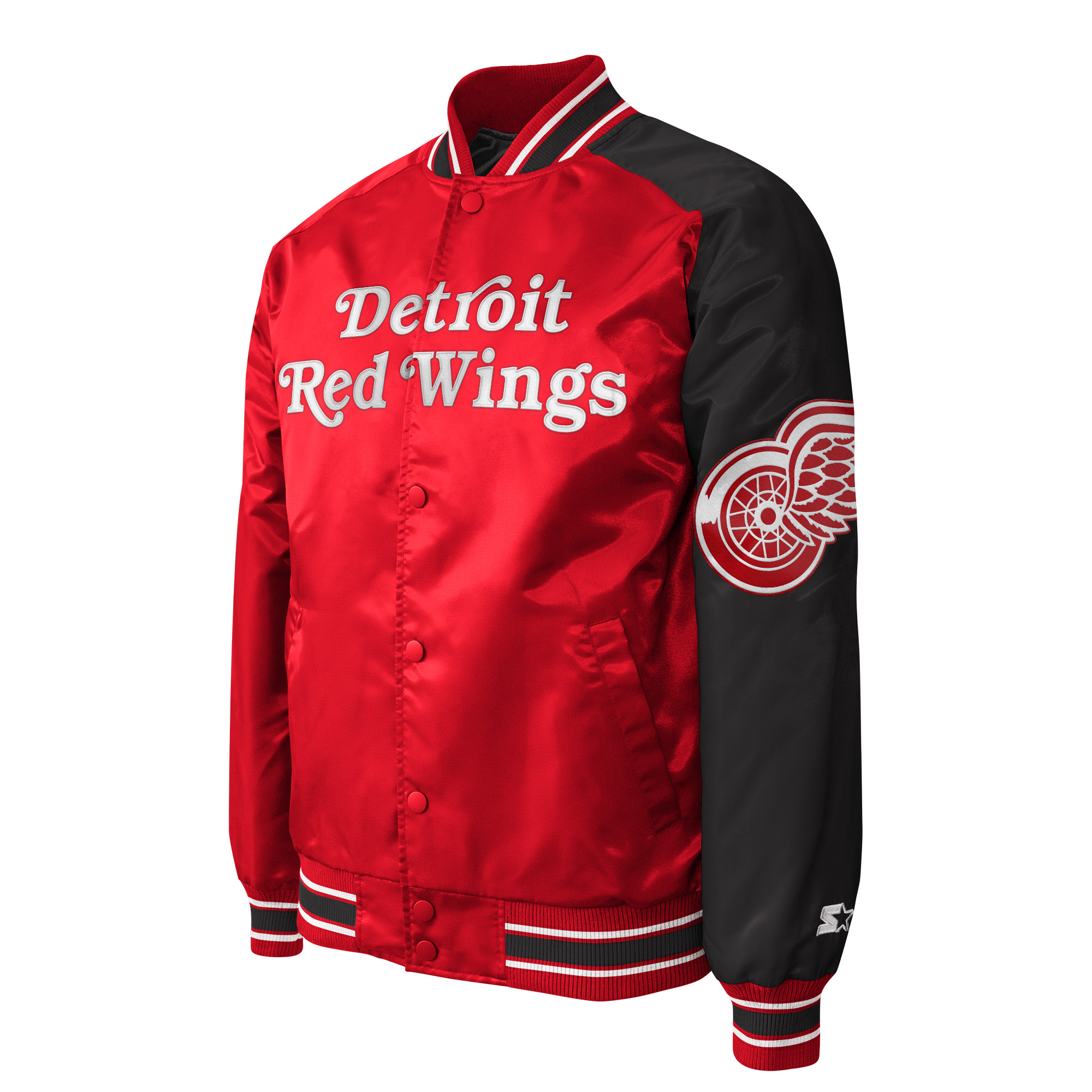 Detroit Red Wings Satin Jacket - Vintage Detroit Collection