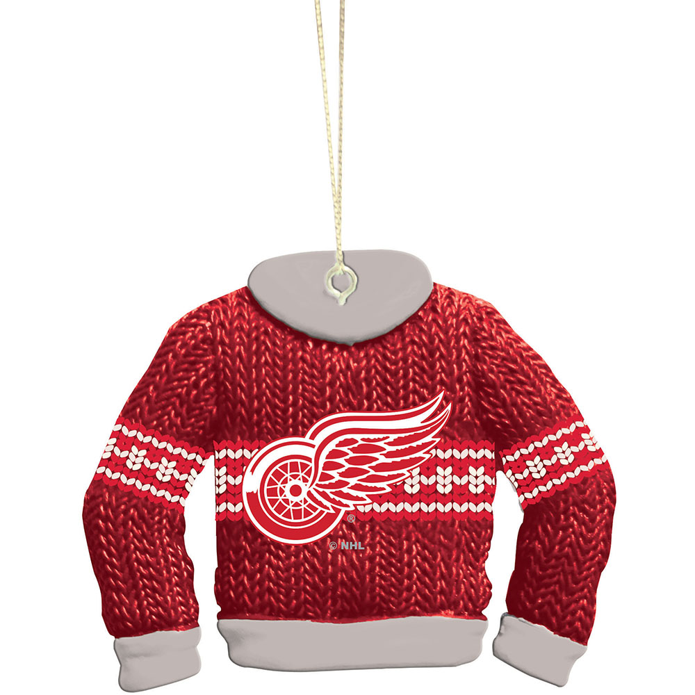 Detroit Red Wings Ugly Sweater Ornament - Vintage Detroit Collection