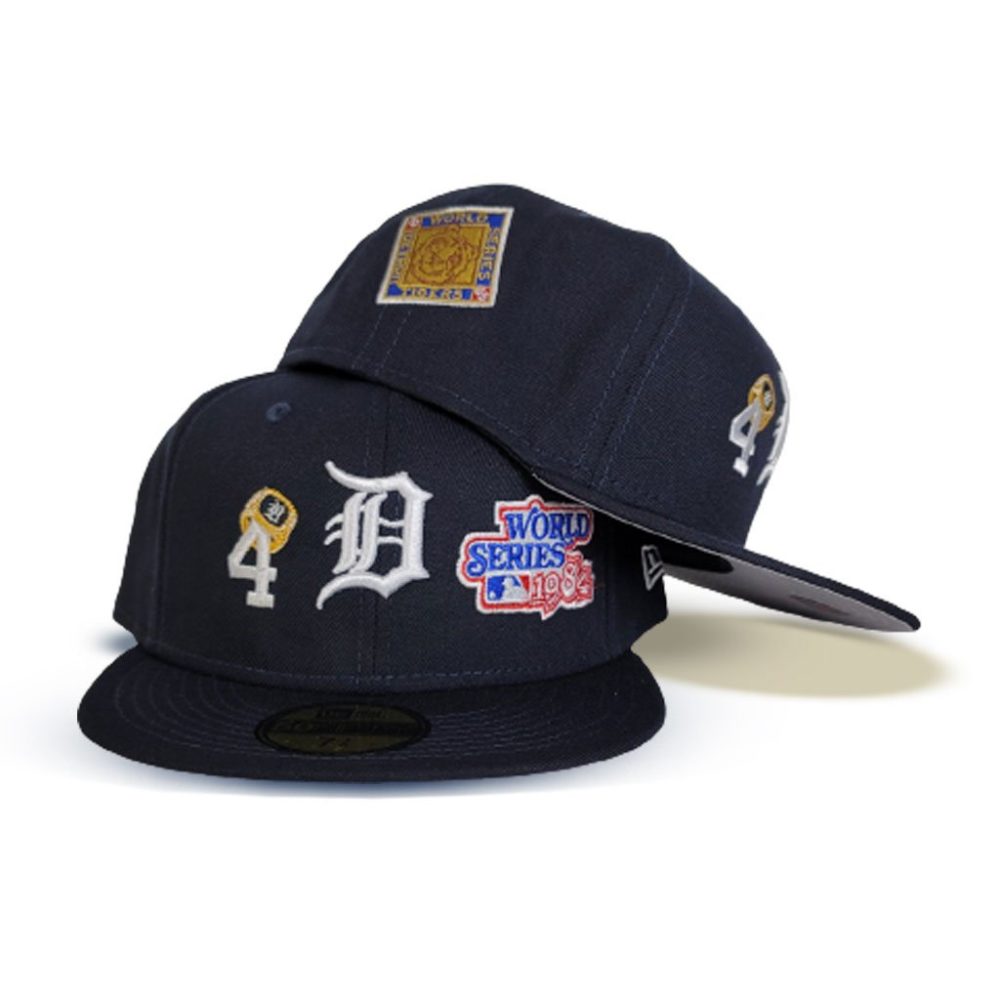 Detroit Tigers 4 Rings 59FIFTY Fitted Cap - Vintage Detroit Collection