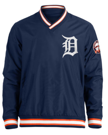 Detroit Tigers Men's Satin Dugout Starter Jacket with 1984 Patch