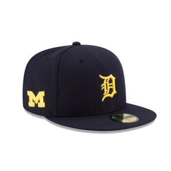 Detroit Tigers and U of M 59FIFTY Fitted Cap