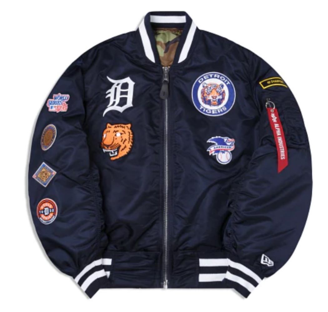 Detroit Tigers X Alpha X New Era Reversible Bomber Jacket - Vintage Detroit  Collection