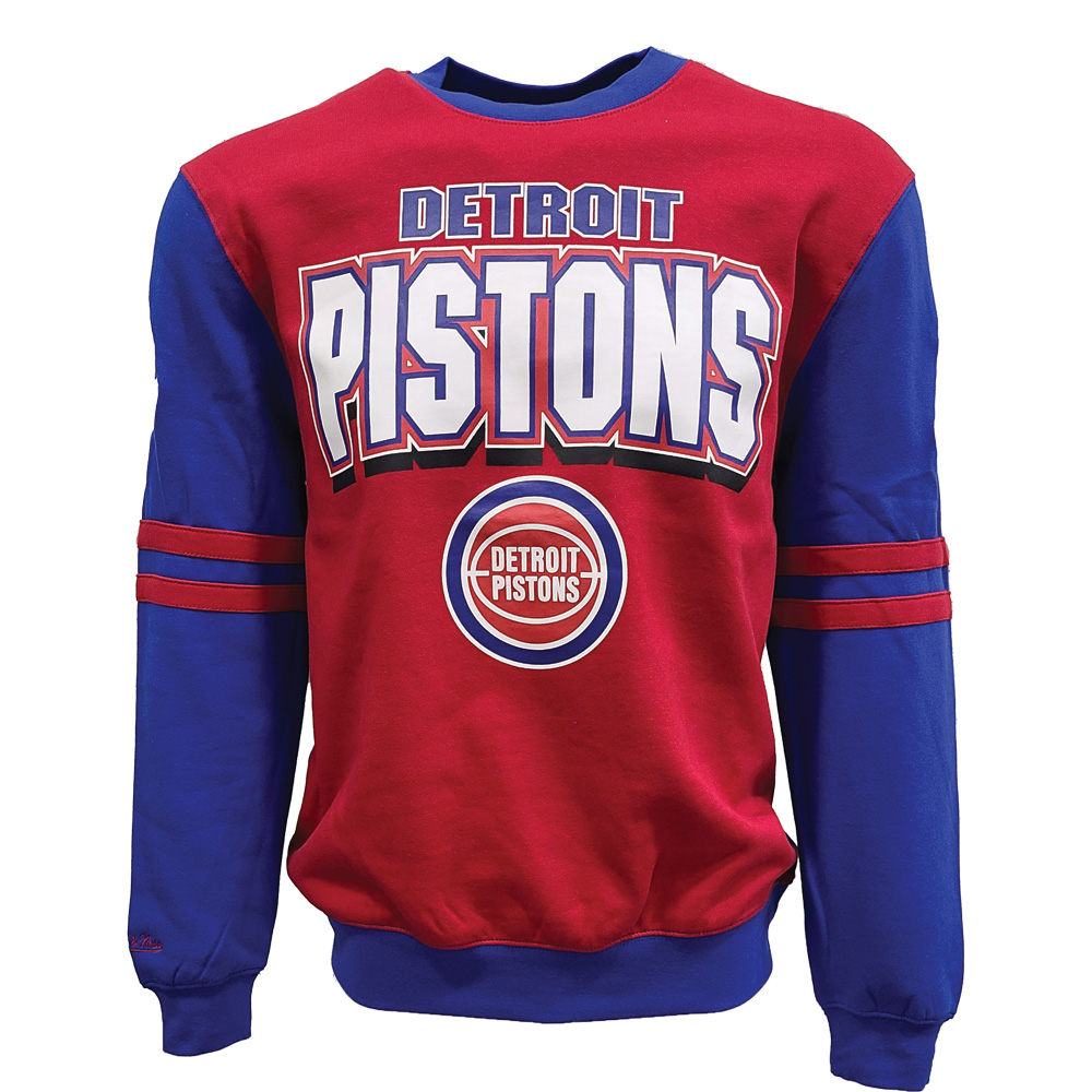 Detroit Pistons NBA All Over Crewneck - Vintage Detroit Collection