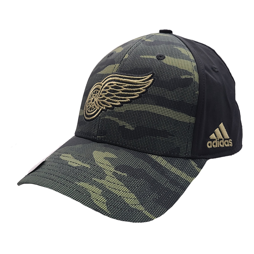 Detroit Red Wings Camo Structured Stretch Cap - Vintage Detroit Collection