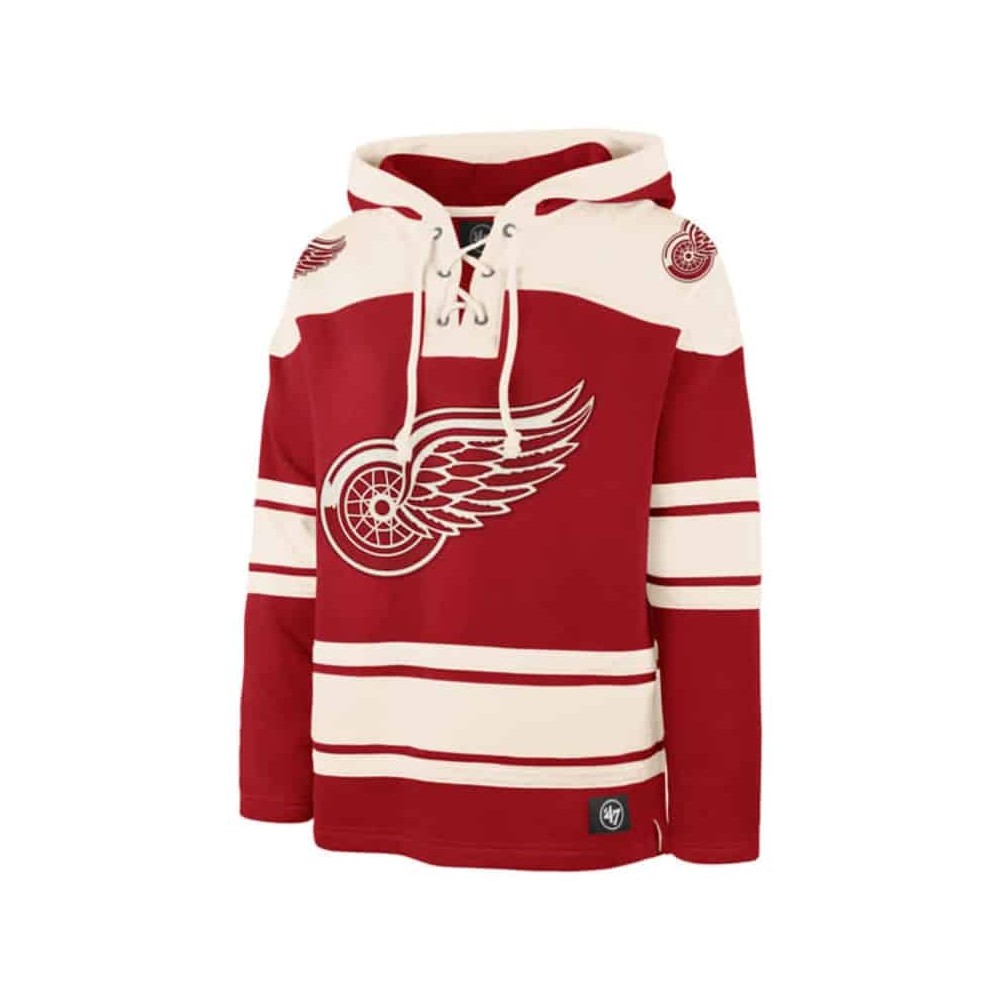 Detroit Red Wings Superior Lacer Hoody - Vintage Detroit Collection