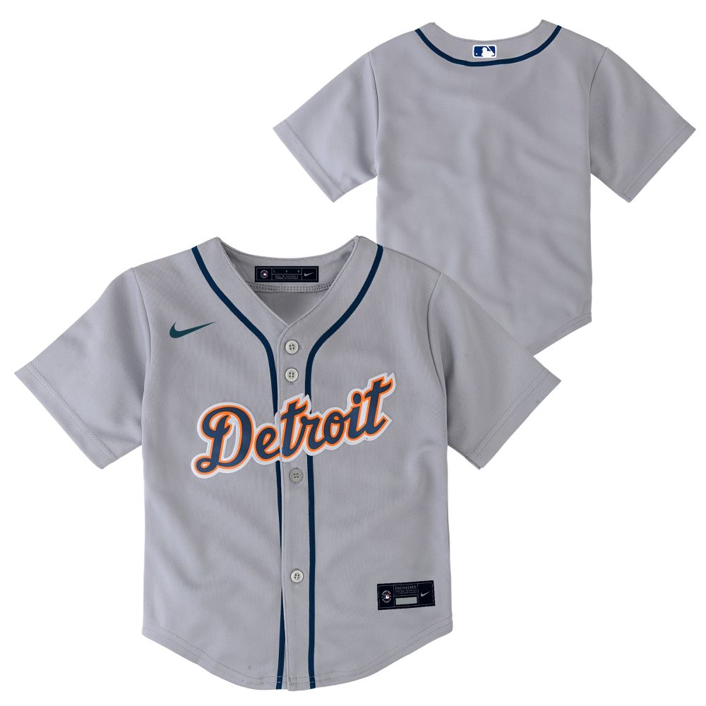 Detroit Tigers Nike Child Road Replica Jersey - Vintage Detroit Collection
