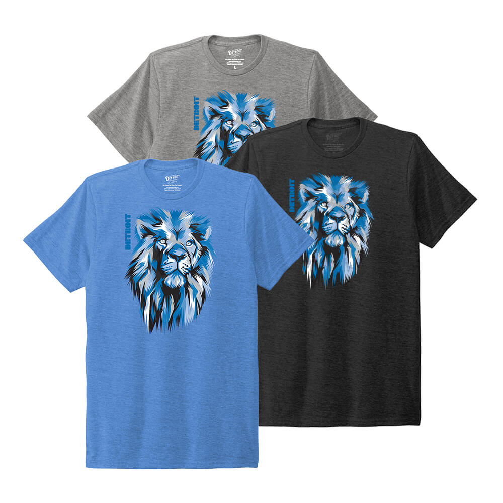 VDC Lion Head Graphic T-Shirt by Vintage Detroit Collection