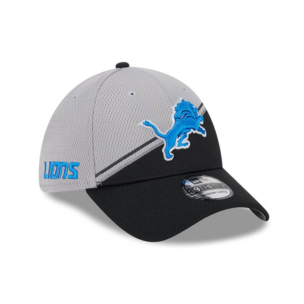 Men's Detroit Lions New Era Gray SEC 2022 Sideline 39THIRTY Flex Hat