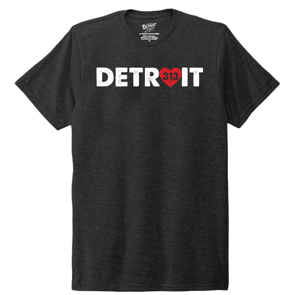 VDC Detroit Heart 313 T-Shirt - Vintage Detroit Collection